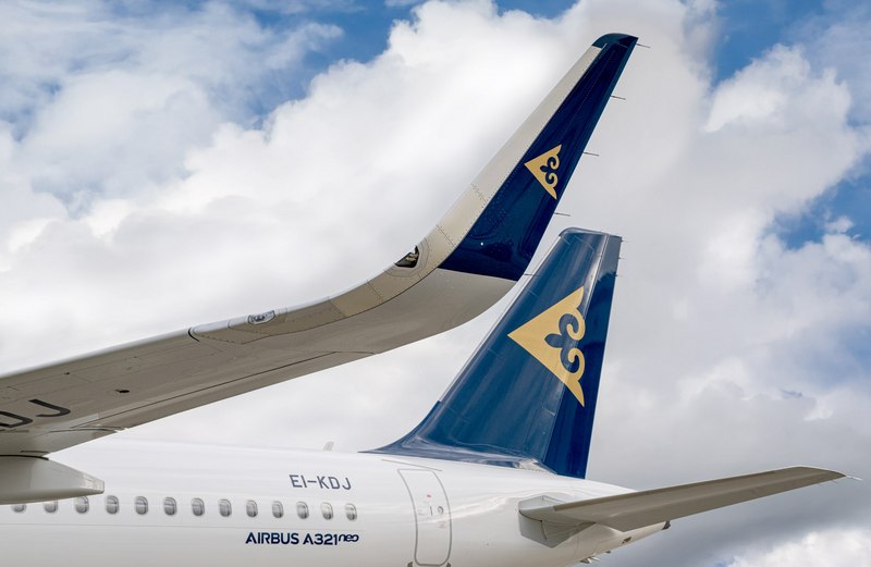 Air Astana's Airbus A321neo detail