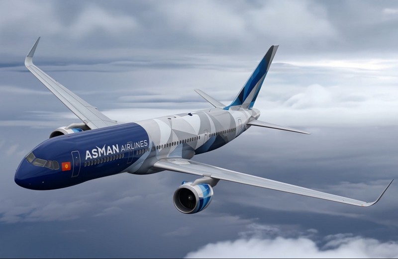 Asman Airlines' Airbus A321 aircraft image