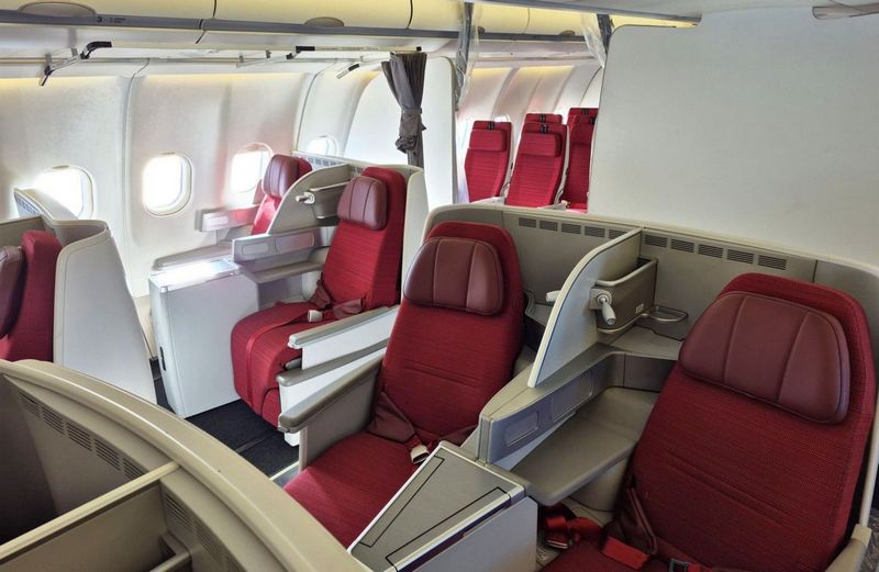 Business class in A330 aircaft of Uzbekistan's Centrum Air