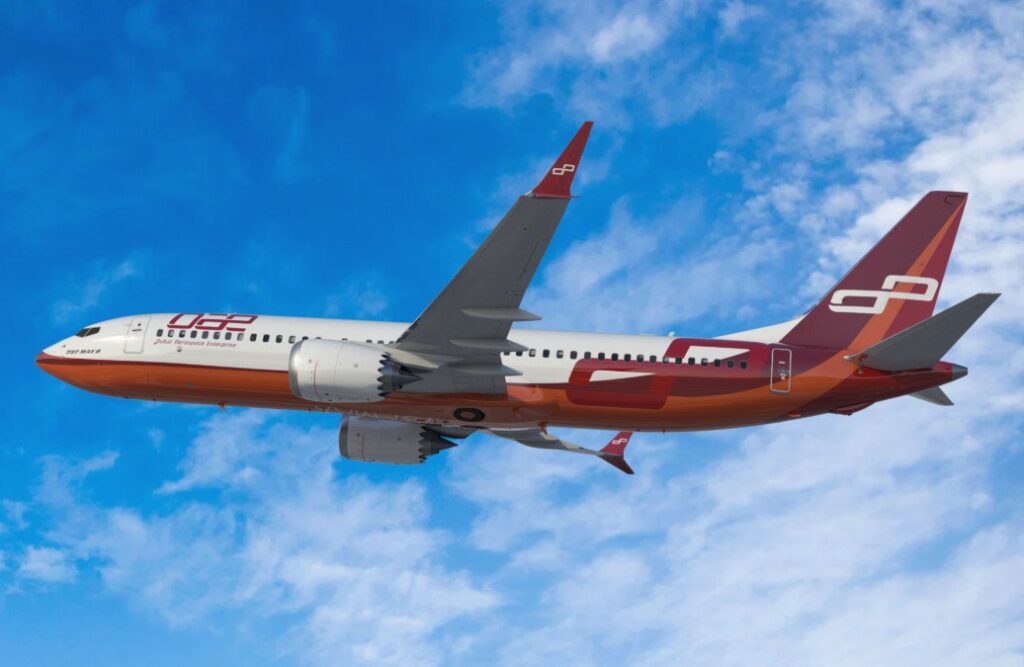 Boeing 737MAX aircraft in DAE colors