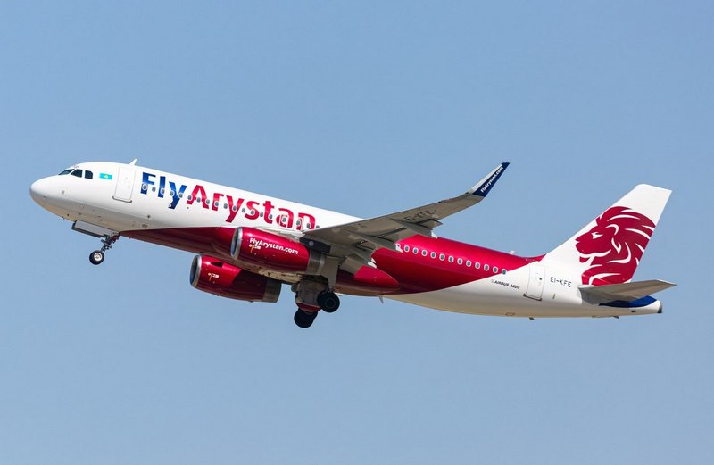 Kazakh LCC FlyArystan' Airbus A320 aircraft take-off