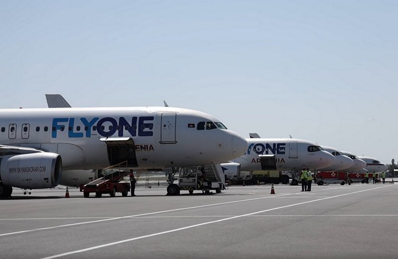 FlyOne Armenia's Airbus A320 family aircraft