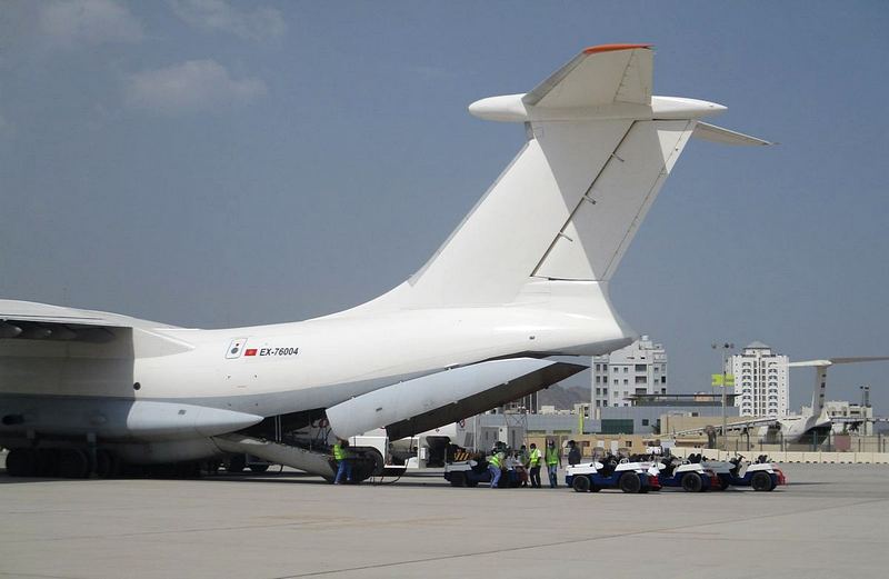 Kyrgyzstan's Flysky Airlines' Ilyushin IL-76 cargo airplane
